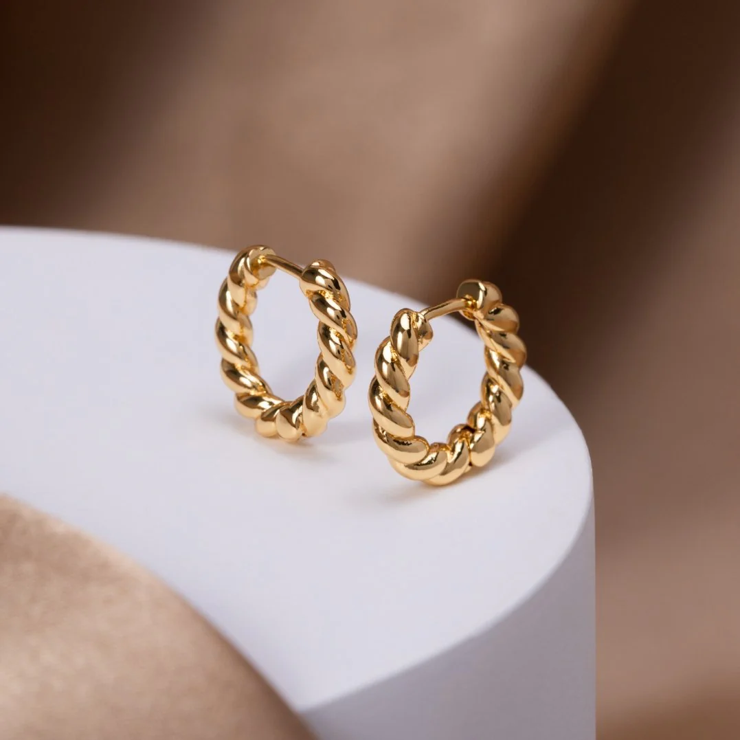 Layla Gold Twist Earrings - Image 5