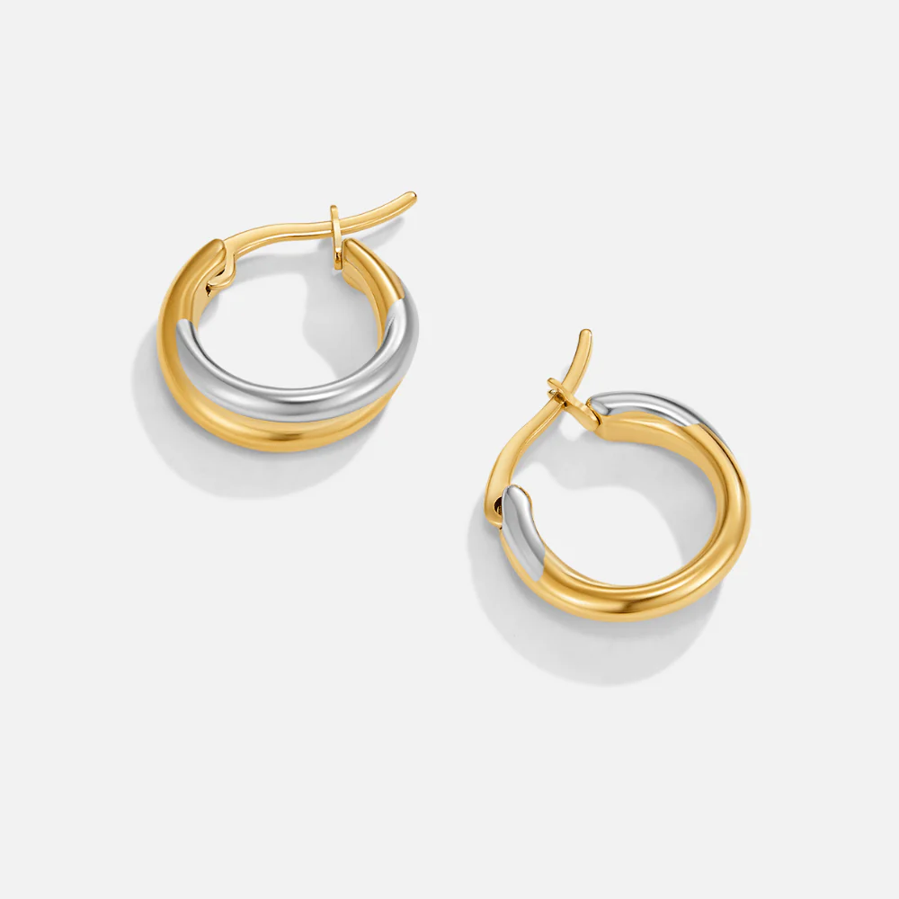 Lea Entwined Hoop Earrings - Image 3