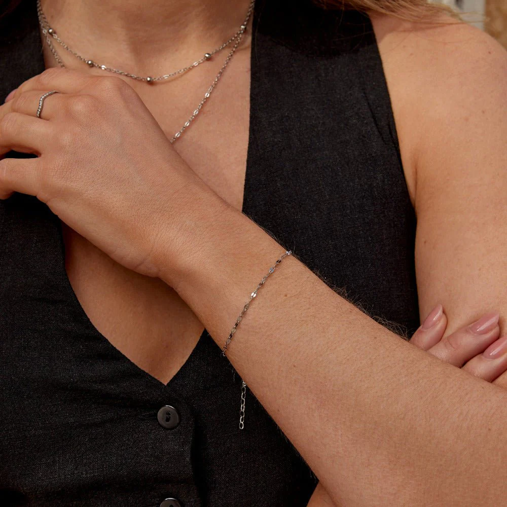 Leila Silver Chain Bracelet - Image 4