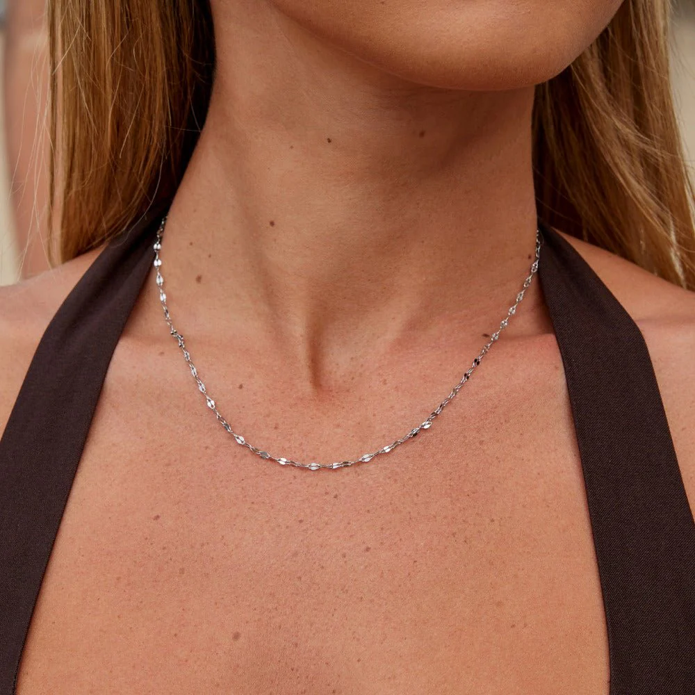 Leila Silver Chain Necklace - Image 2