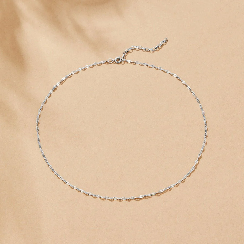 Leila Silver Chain Necklace - Image 4