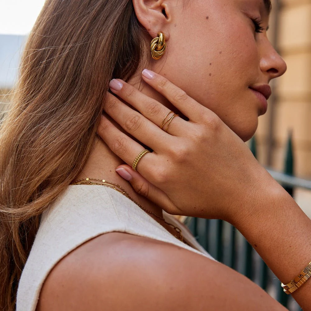 Leona Gold Bead Ring - Image 2