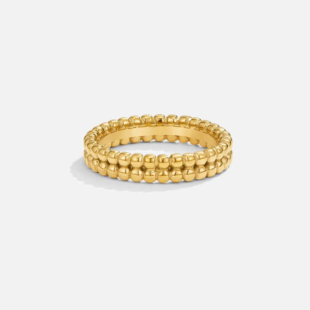 Leona Gold Bead Ring - Image 3