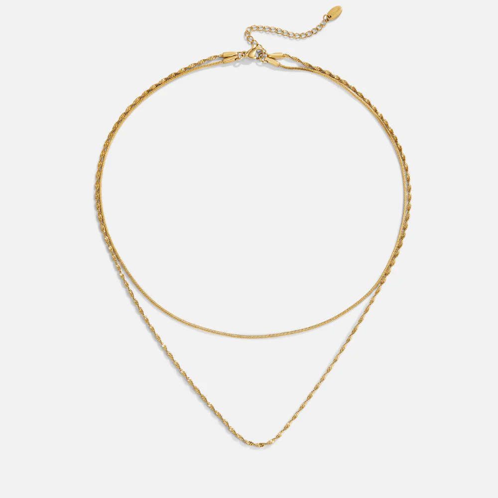 Leona Layered Gold Necklace - Image 4
