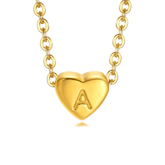 Letter Heart Necklace - Image 6