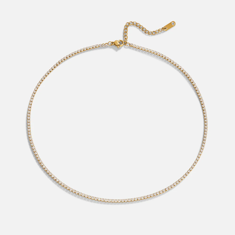 Cordelia Gold Crystal Necklace - Image 4