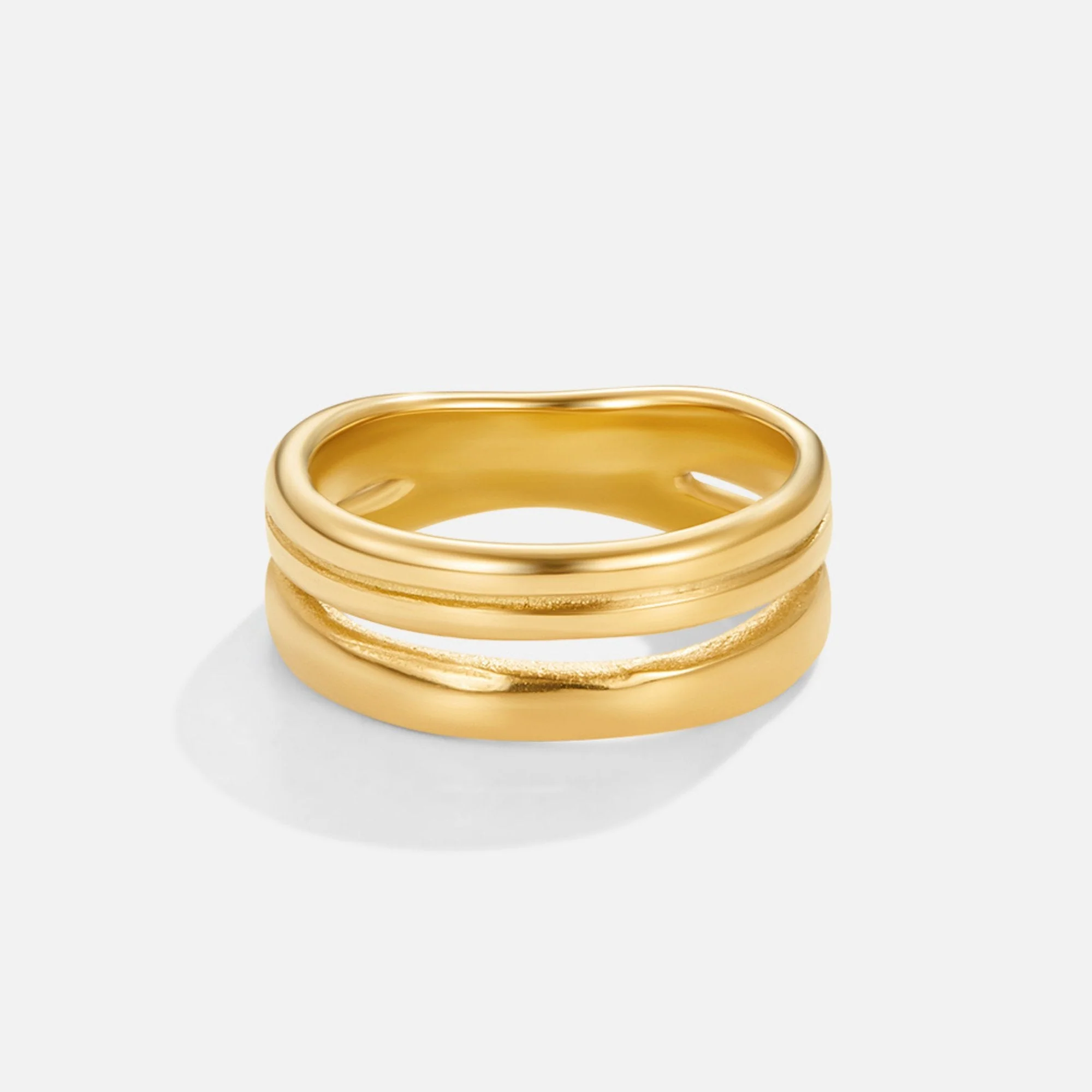 Lia Layered Gold Ring - Image 3