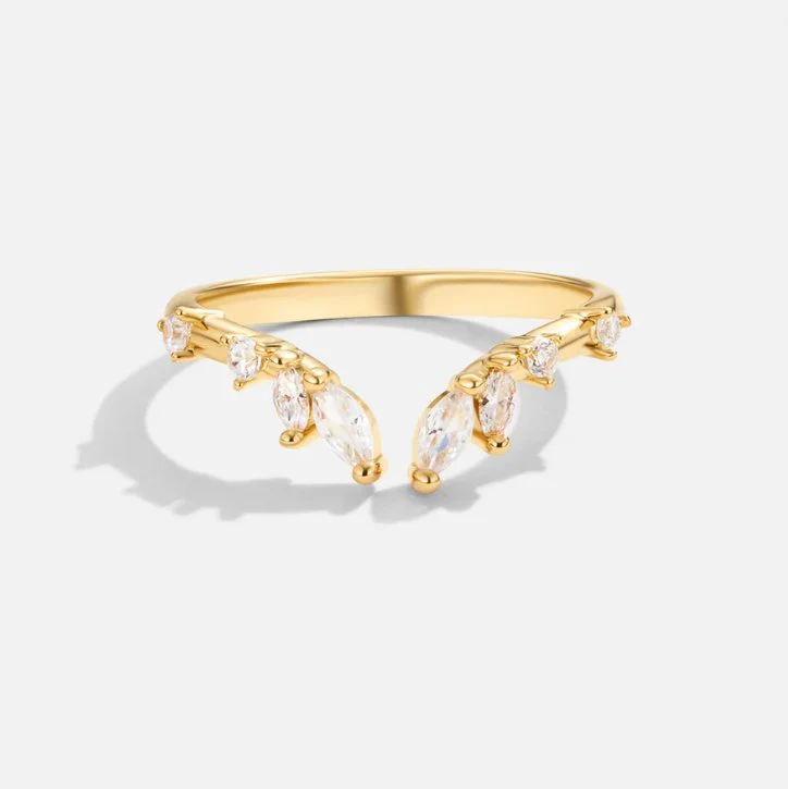 Lily Crystal Gold Vine Ring - Image 6