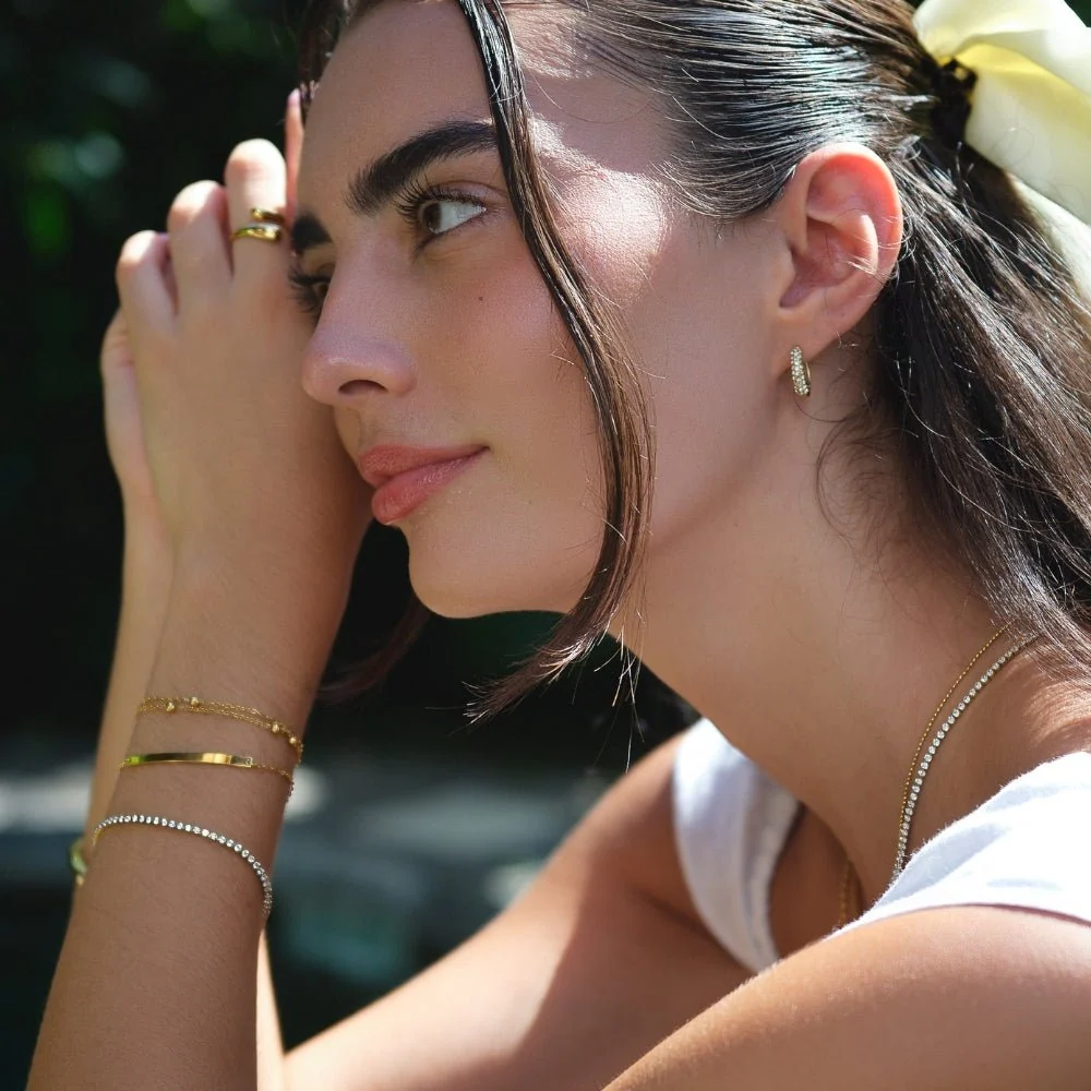 Lily Crystal Hoop Earrings - Image 3