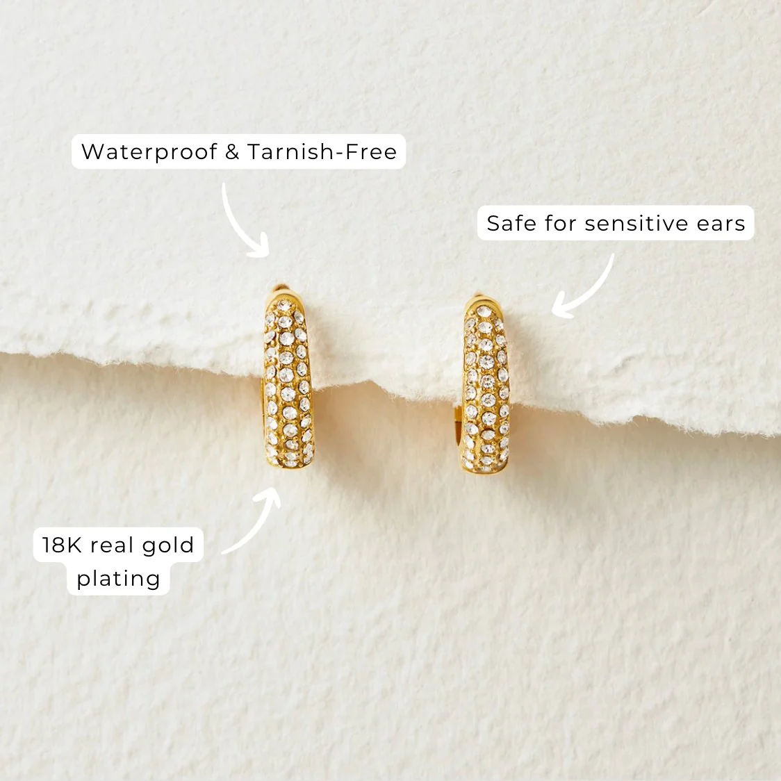 Lily Crystal Hoop Earrings - Image 7
