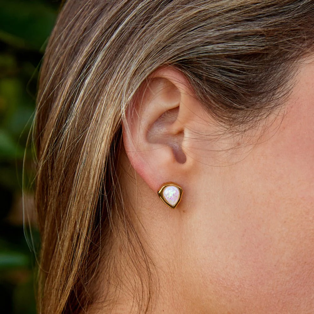 Lily Opal Stud Earrings - Image 2