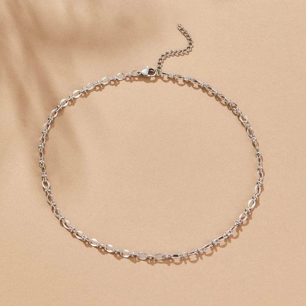 Link Chain Silver Necklace - Image 4