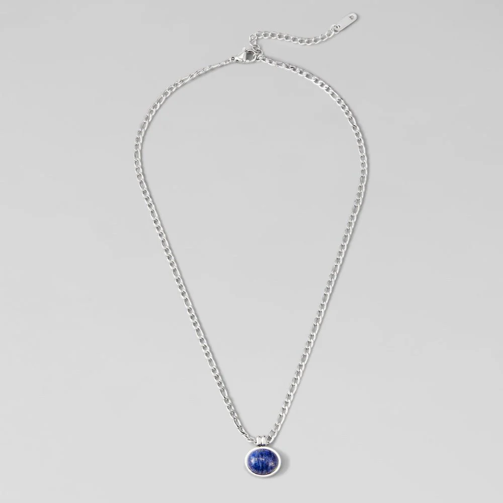 Liza Lapis Lazuli Silver Necklace - Image 3