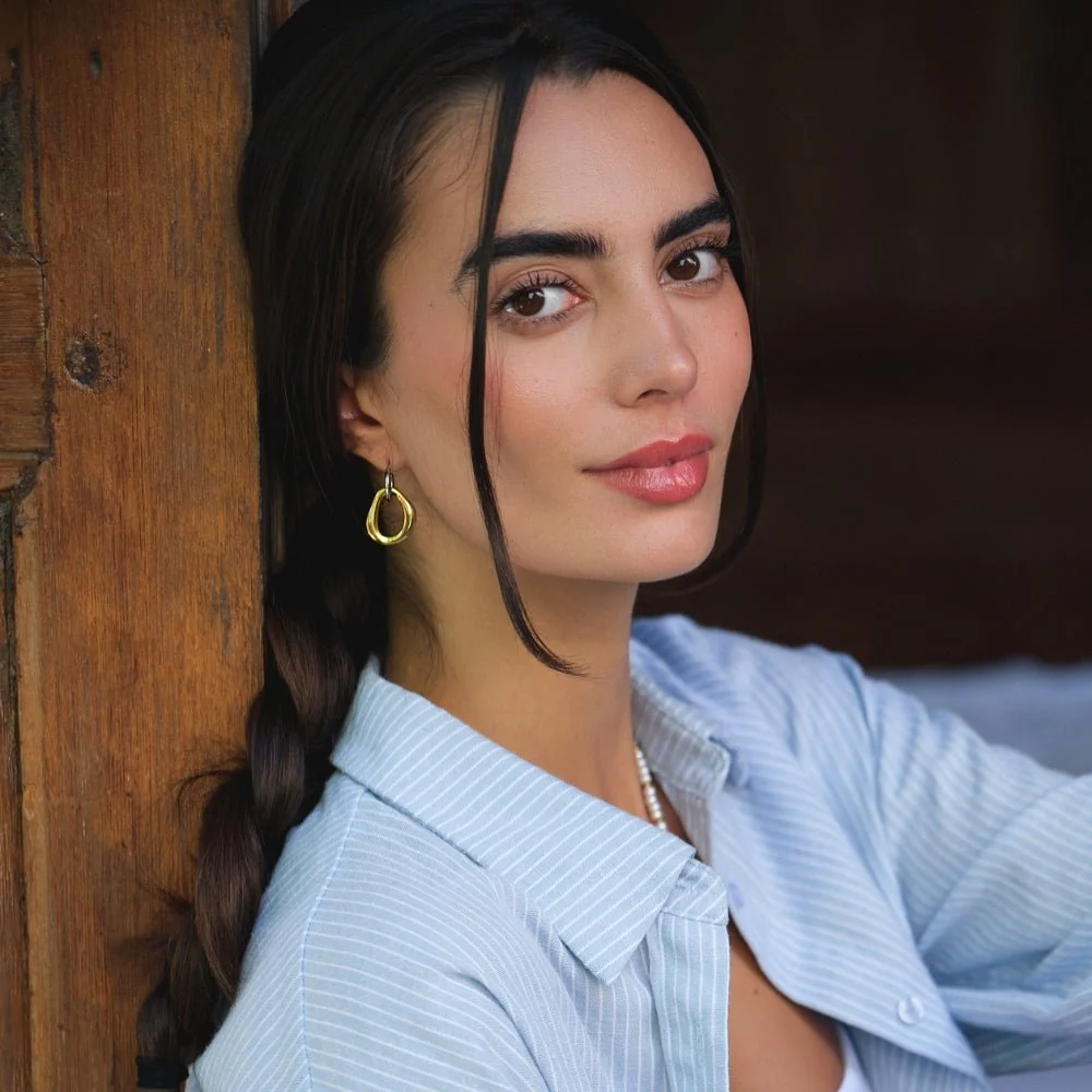 Lola Layered Drop Hoop Earrings - Image 3