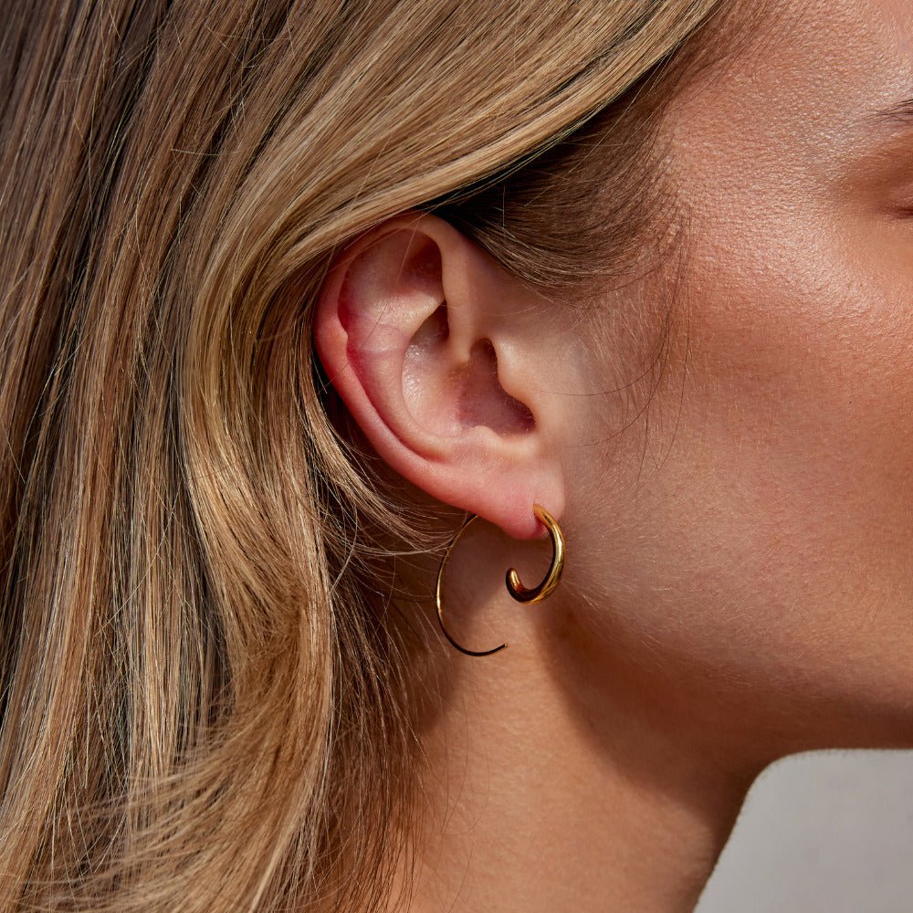 Luca Spiral Hoop Earrings - Image 2