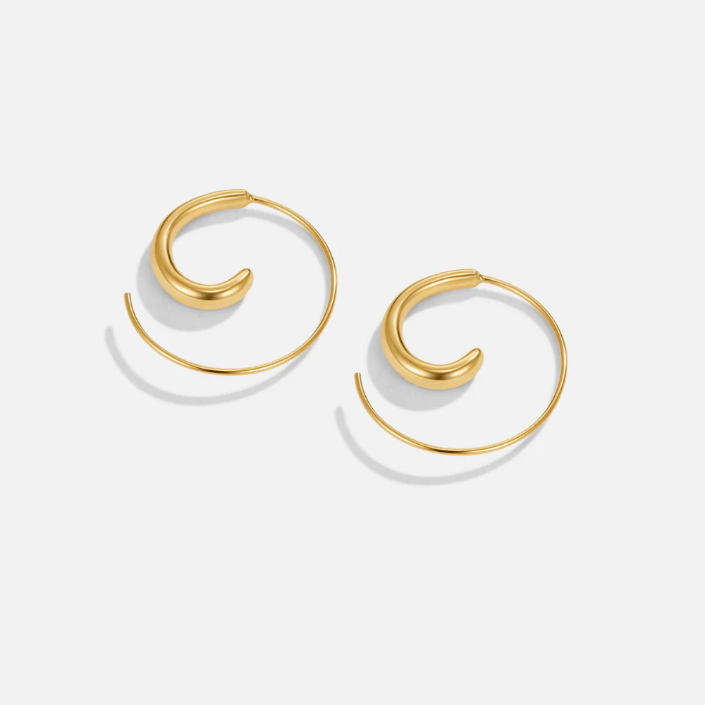 Luca Spiral Hoop Earrings - Image 3