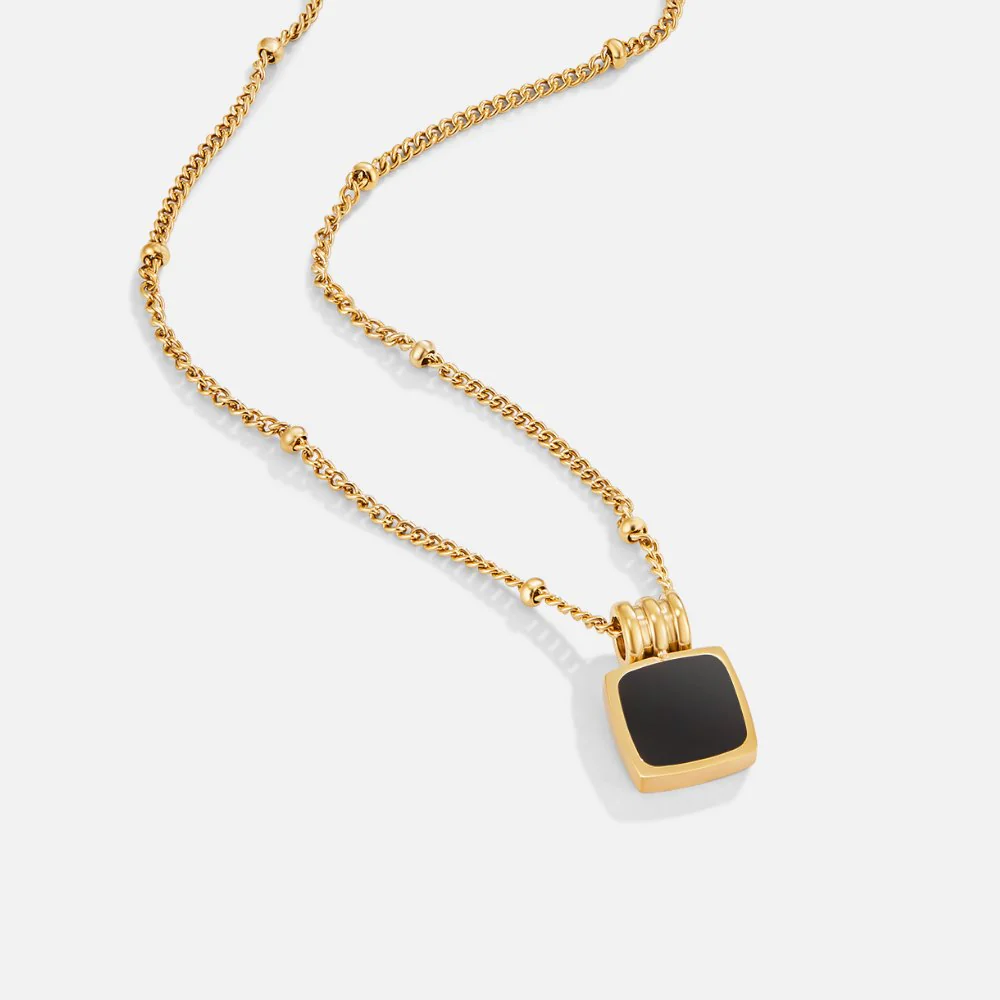Lucia Black Pendant Necklace - Image 5