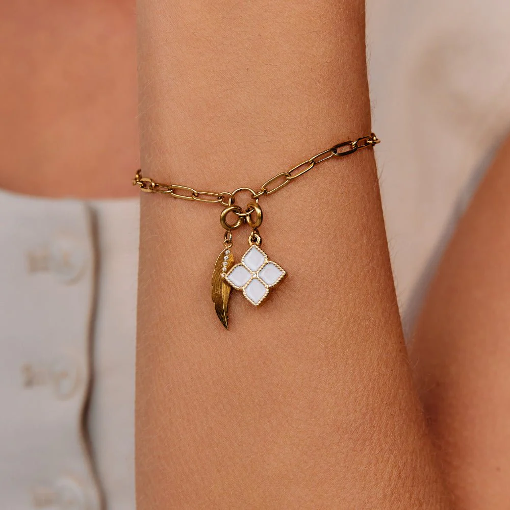 Lucky Crystal Clover Leaf Charm - Image 3