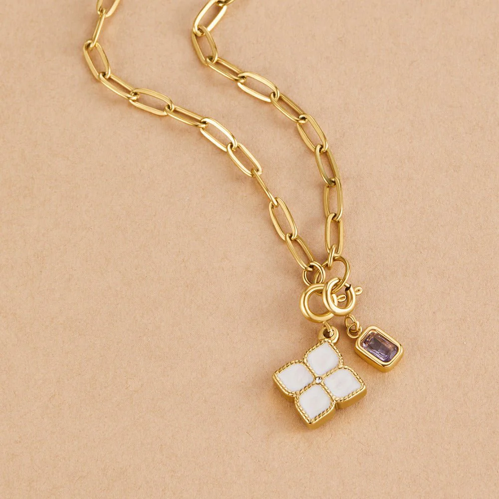 Lucky Crystal Clover Leaf Charm - Image 5