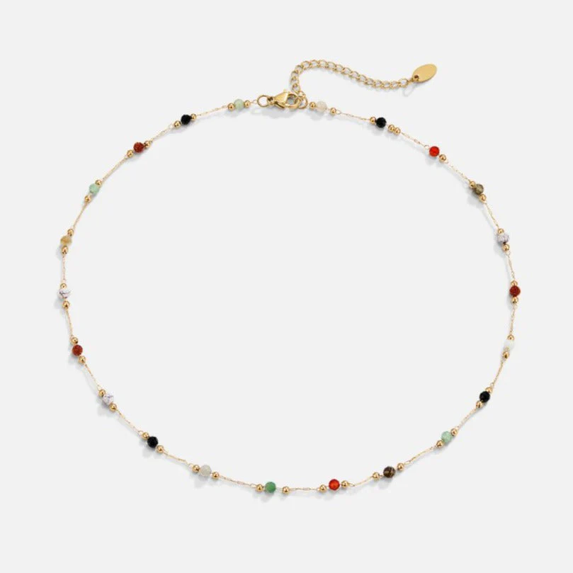 Lulu Beaded Stone Necklace - Image 5