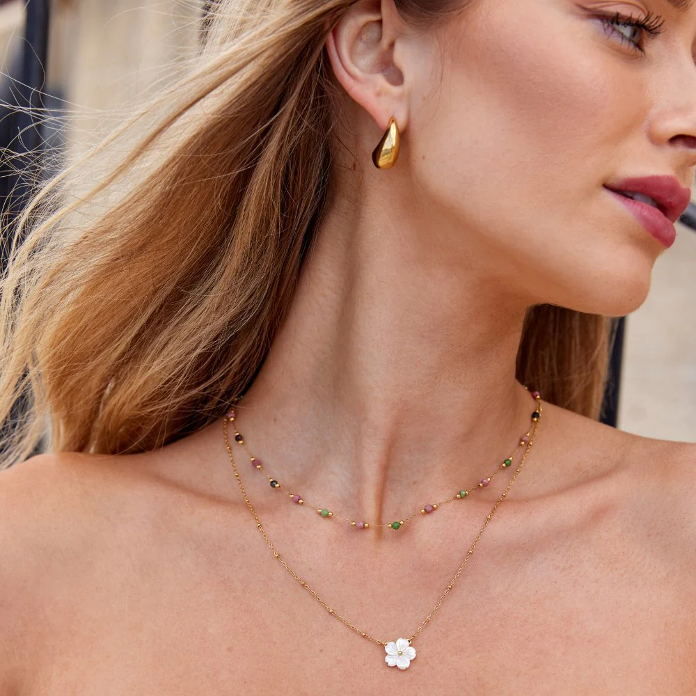 Lulu Spring Beaded Stone Necklace - Image 2