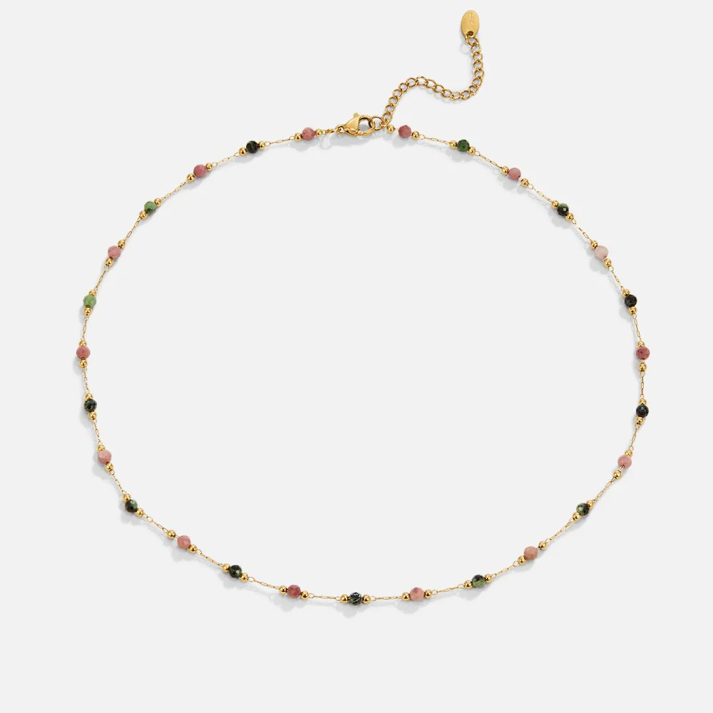 Lulu Spring Beaded Stone Necklace - Image 4