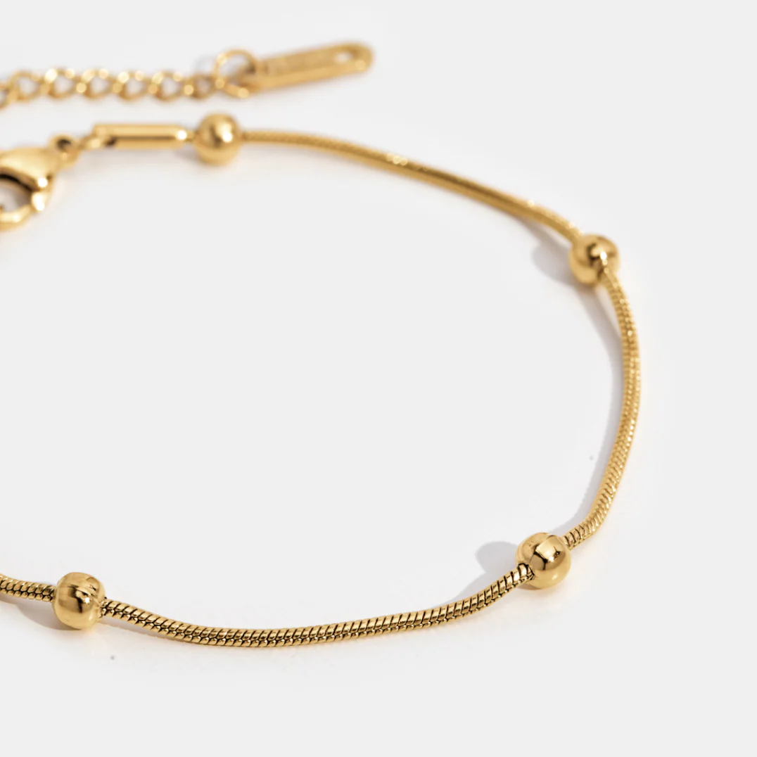 Luna Gold Bead Bracelet - Image 3