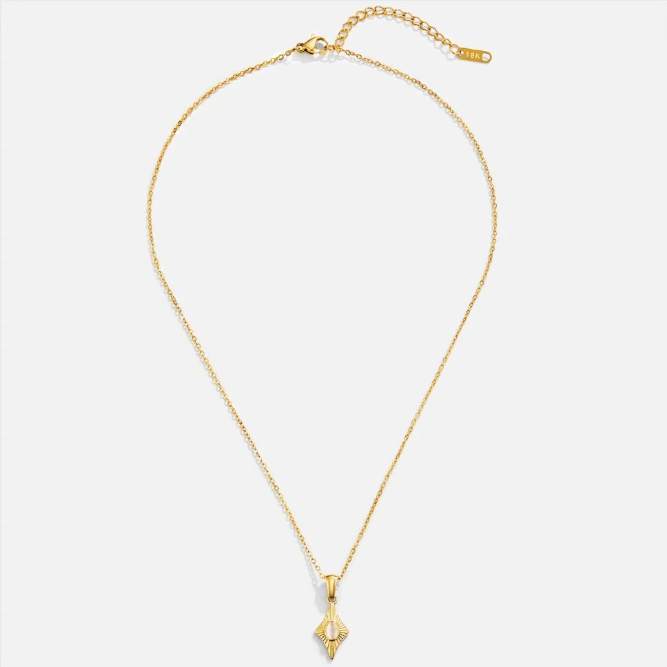 Luna White Opal Gold Necklace - Image 5