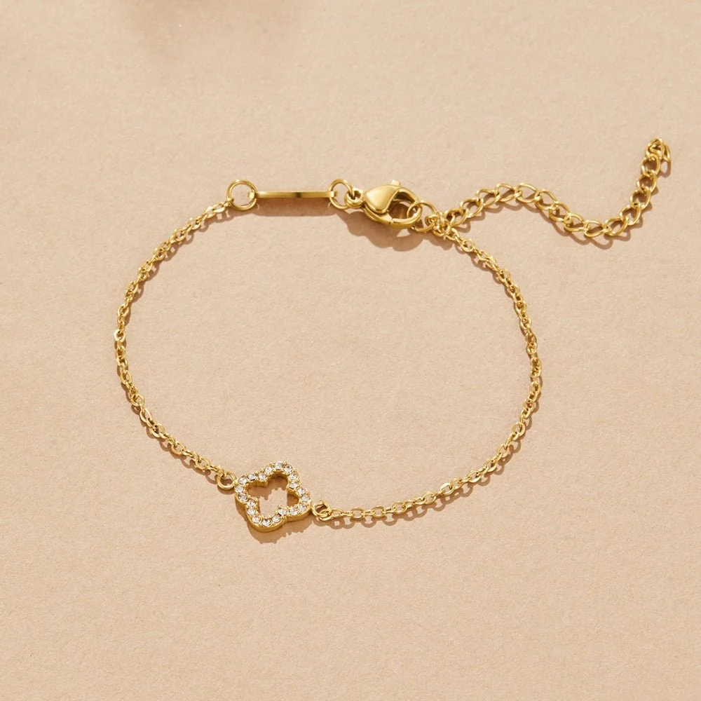 Luxe Crystal Clover Bracelet
