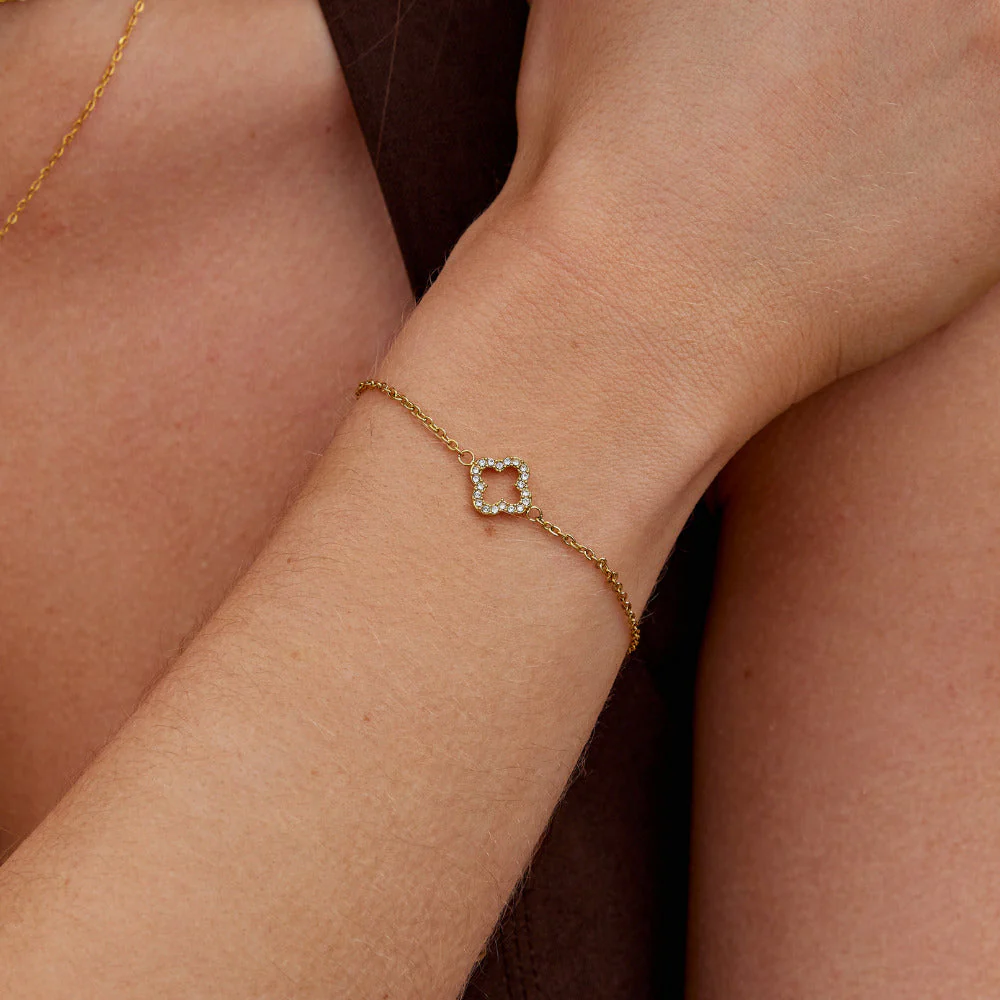 Luxe Crystal Clover Bracelet - Image 2