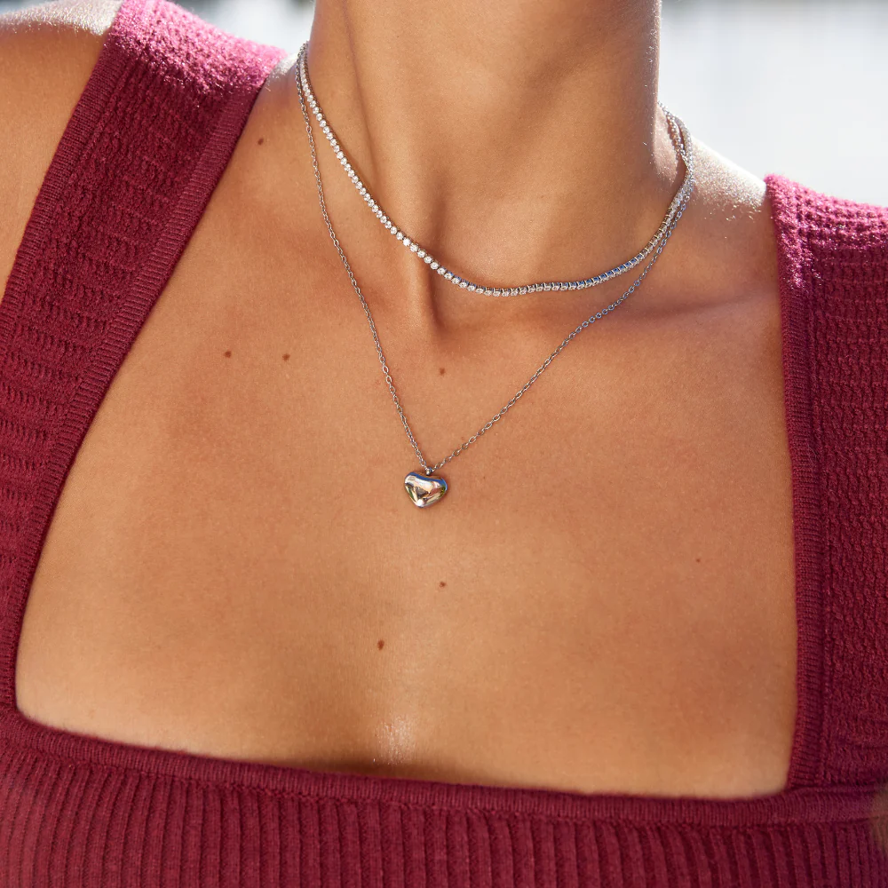 Cordelia Silver Crystal Necklace - Image 3