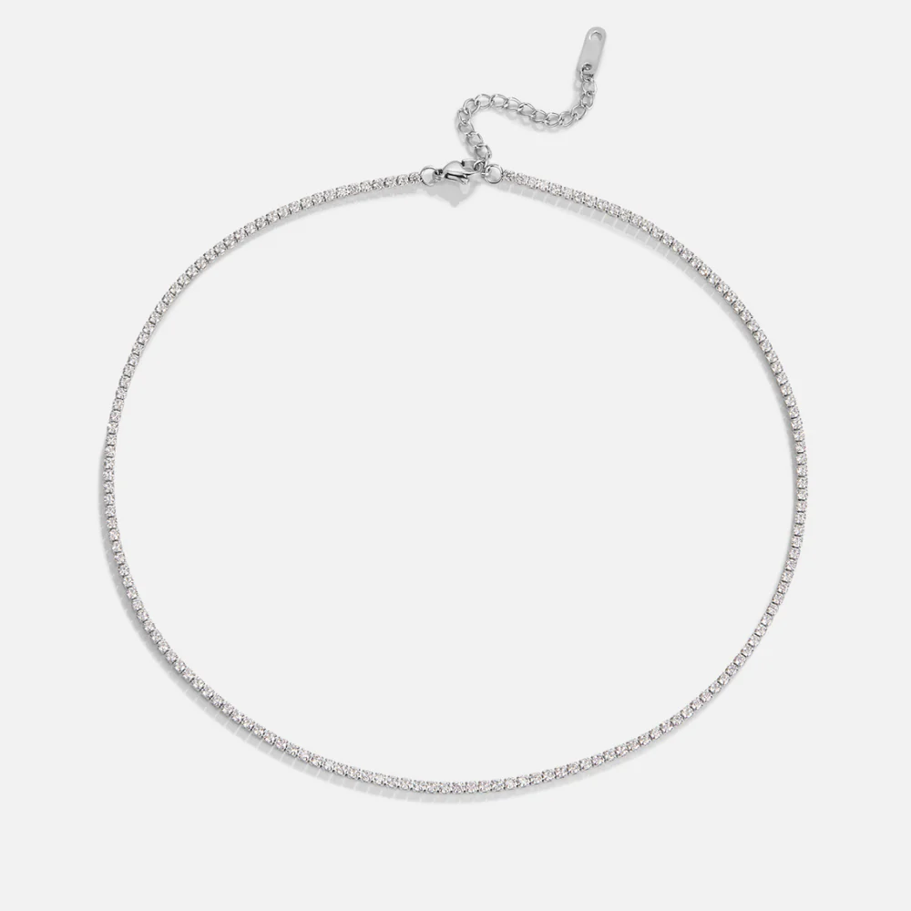 Cordelia Silver Crystal Necklace - Image 4