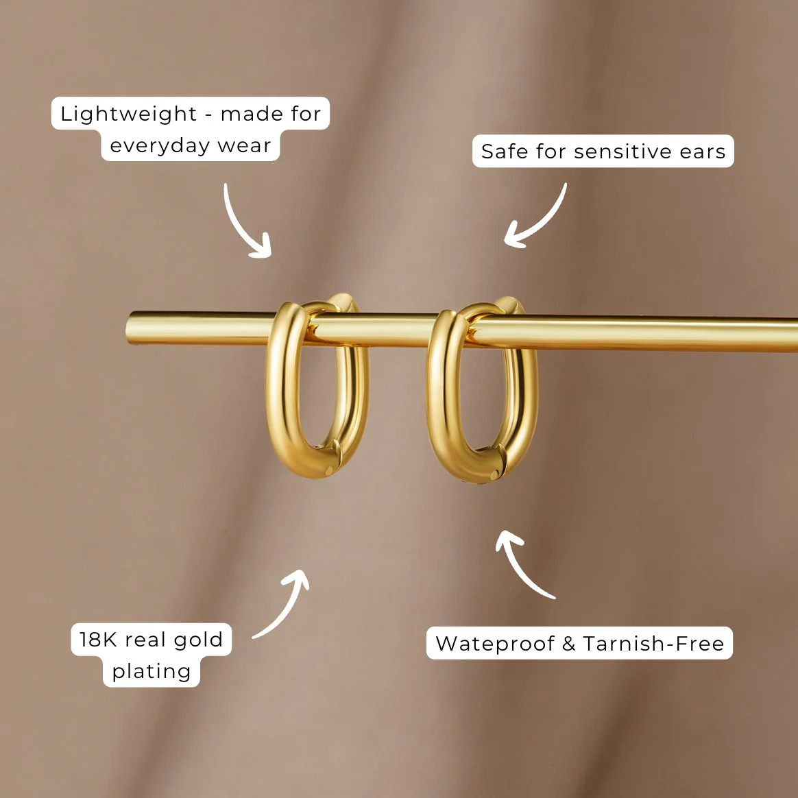 Madison Gold Hoop Earrings - Image 5