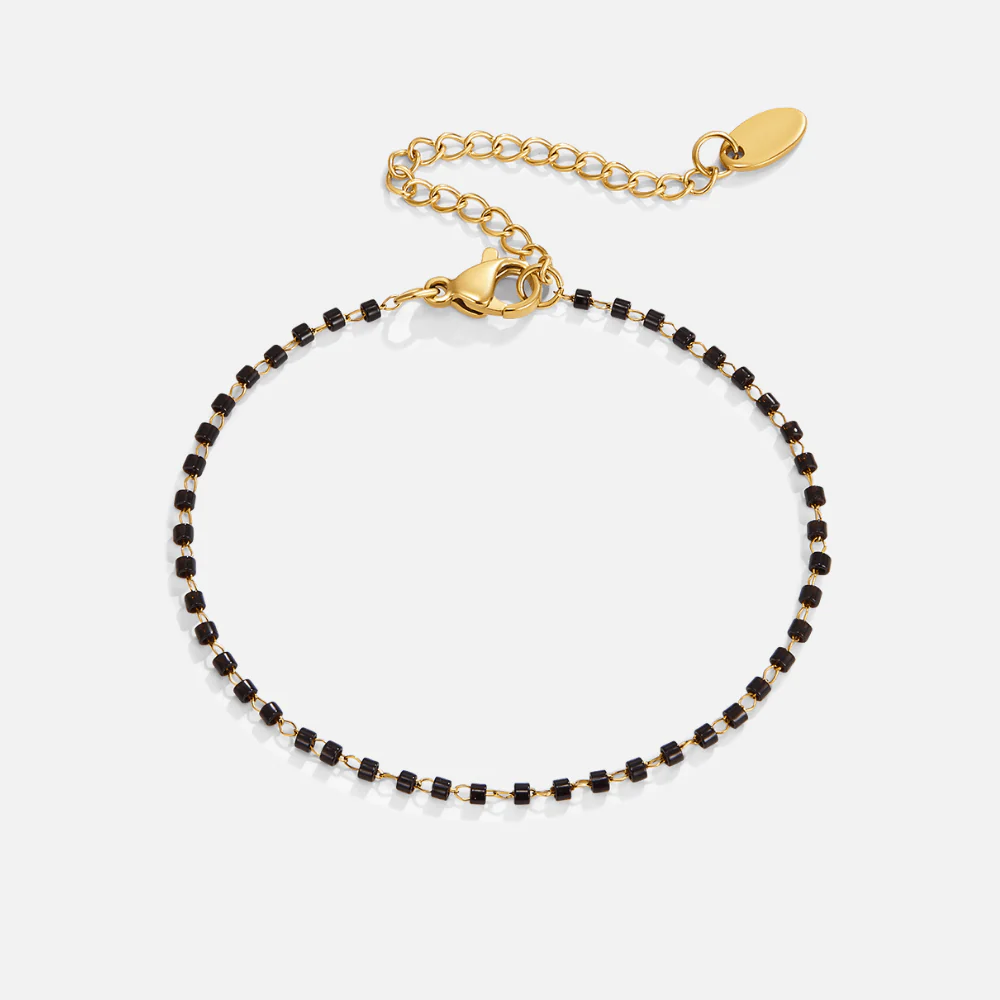 Maisie Black Bead Bracelet - Image 4