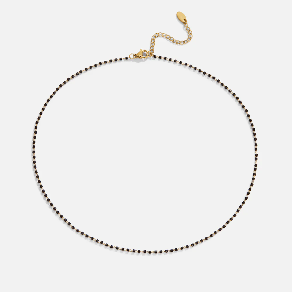 Maisie Black Bead Necklace - Image 4