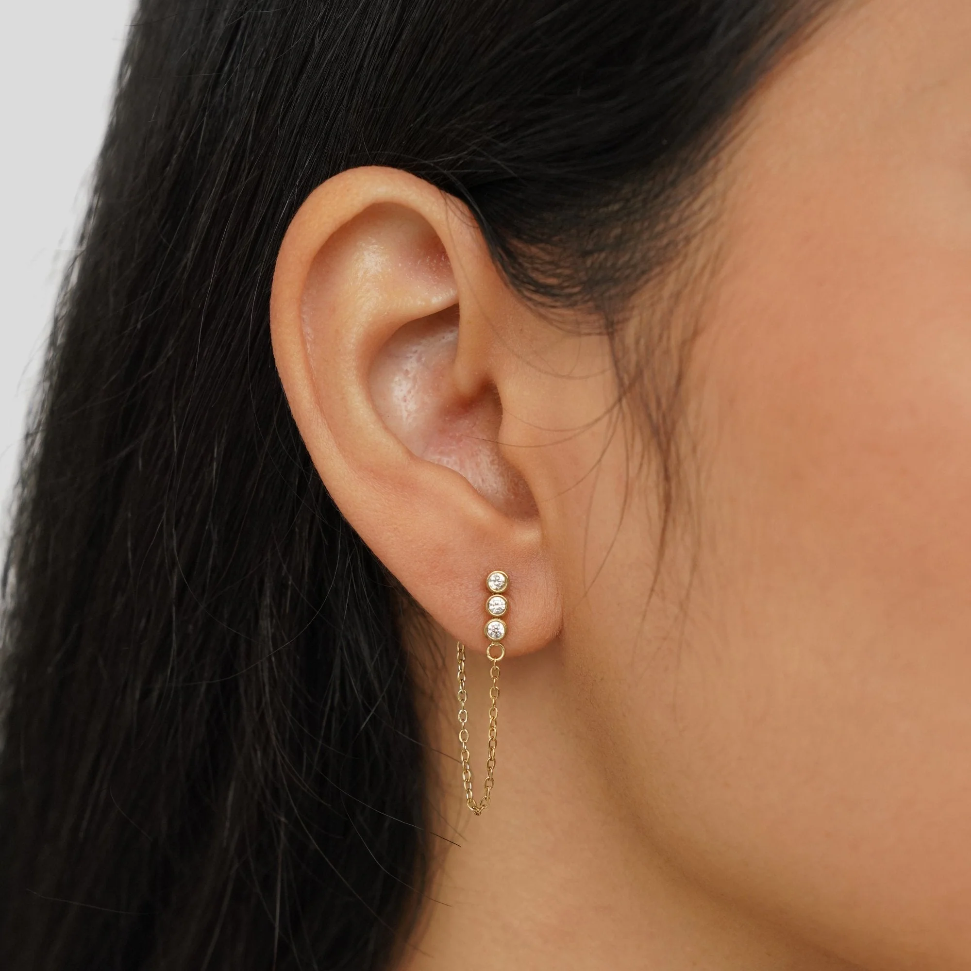 Mara Crystal Chain Earrings - Image 2