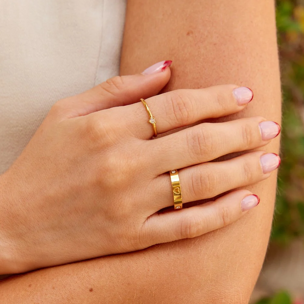 Mari Heart Gold Ring - Image 2
