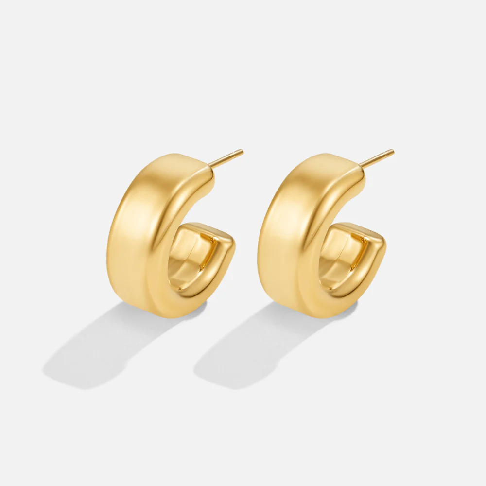 Mari Semi Hoop Earrings - Image 4