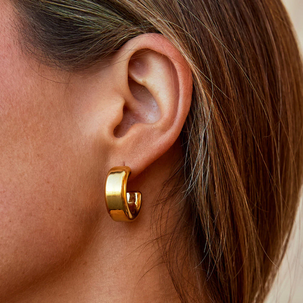 Mari Semi Hoop Earrings - Image 5