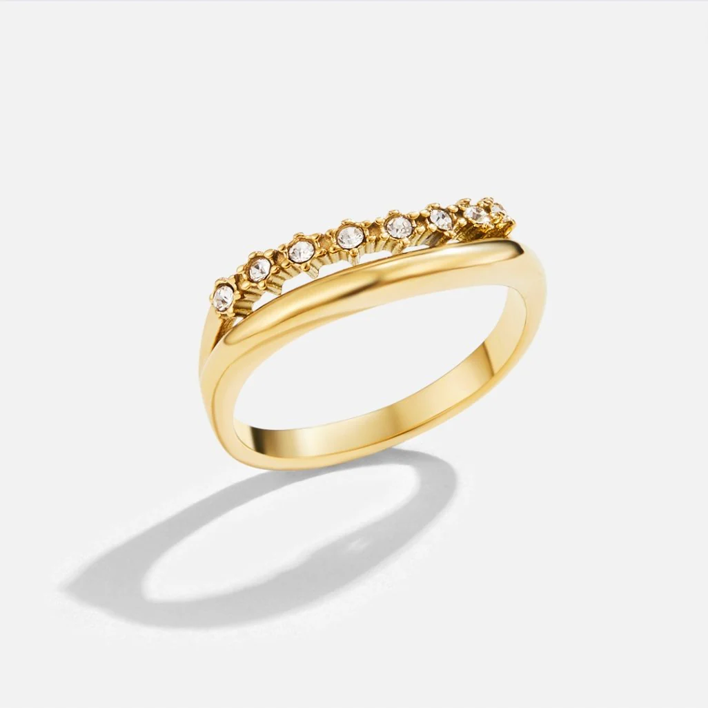 Marissa White Crystal Layered Ring - Image 5