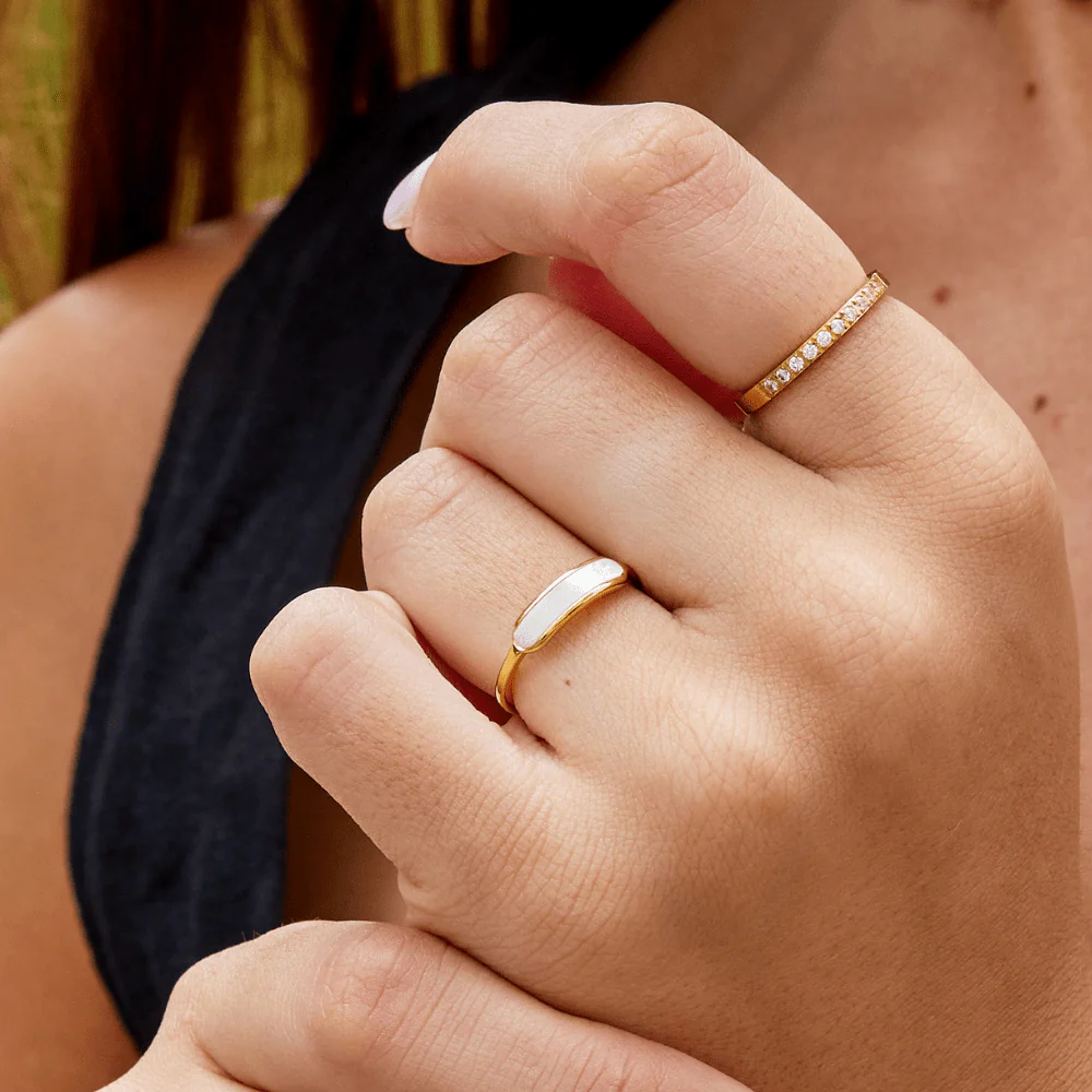 Maya Pearl White Ring - Image 2