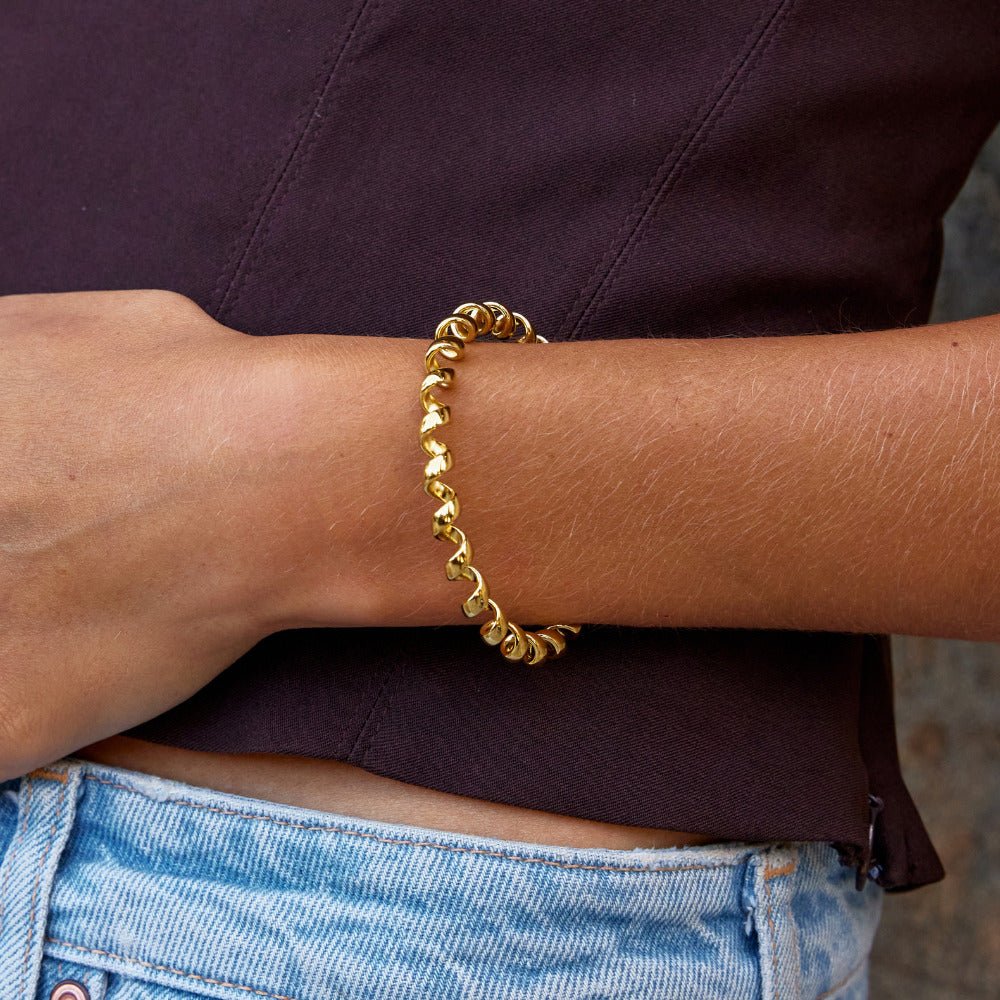 Melinda Gold Coil Bracelet - Image 2