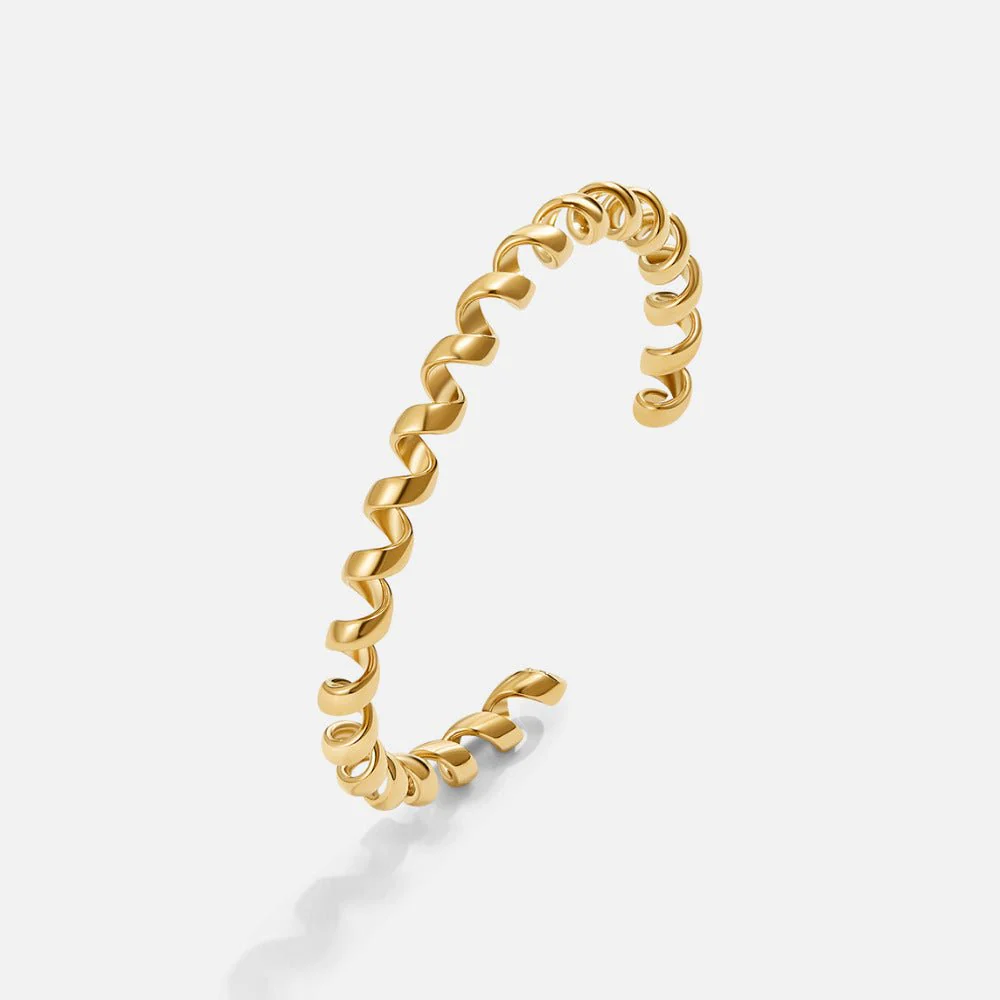 Melinda Gold Coil Bracelet - Image 3