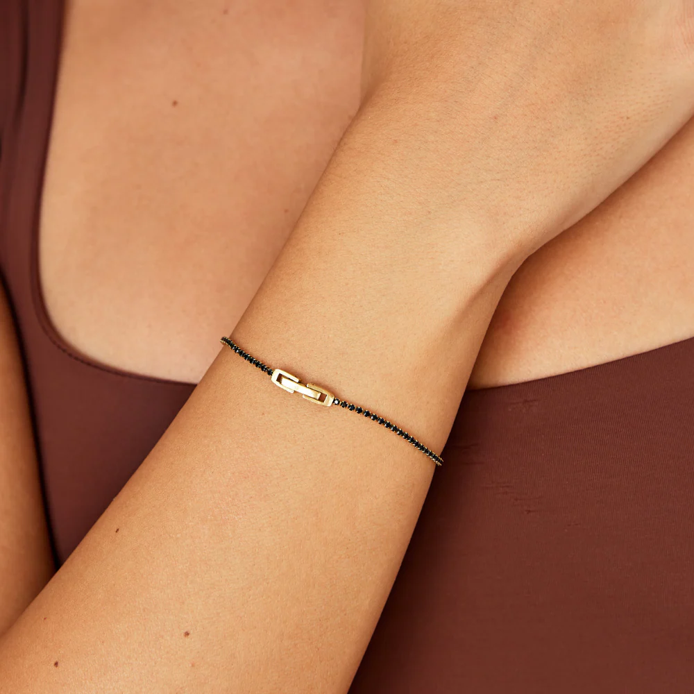 Midnight Black Crystal Bracelet - Image 2