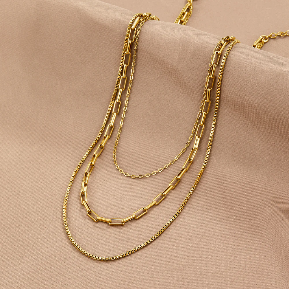 Miela Layered Chain Necklace - Image 4
