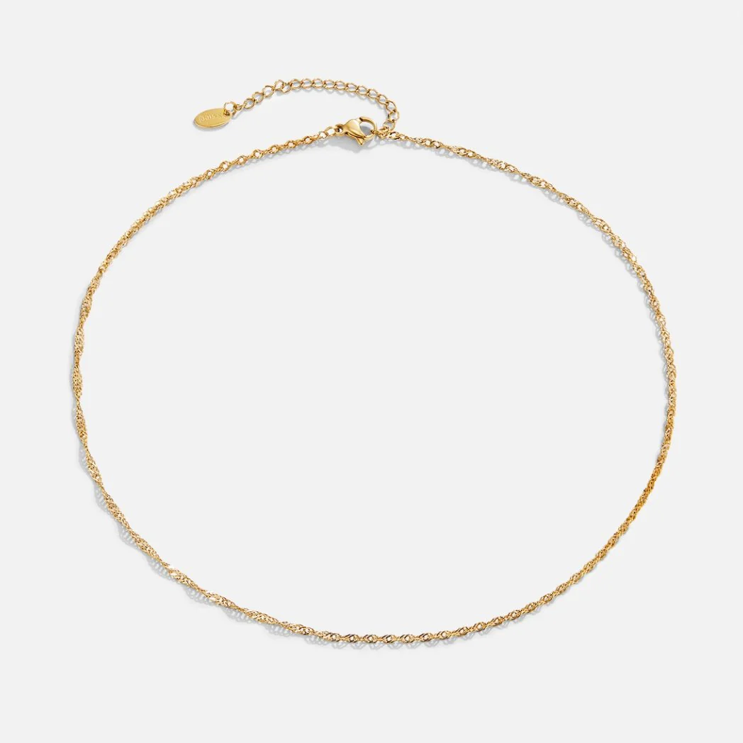 Mila Twist Gold Chain Necklace - Image 3