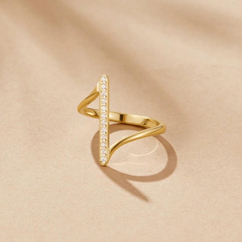 Mila Twisted Gold Ring - Image 3