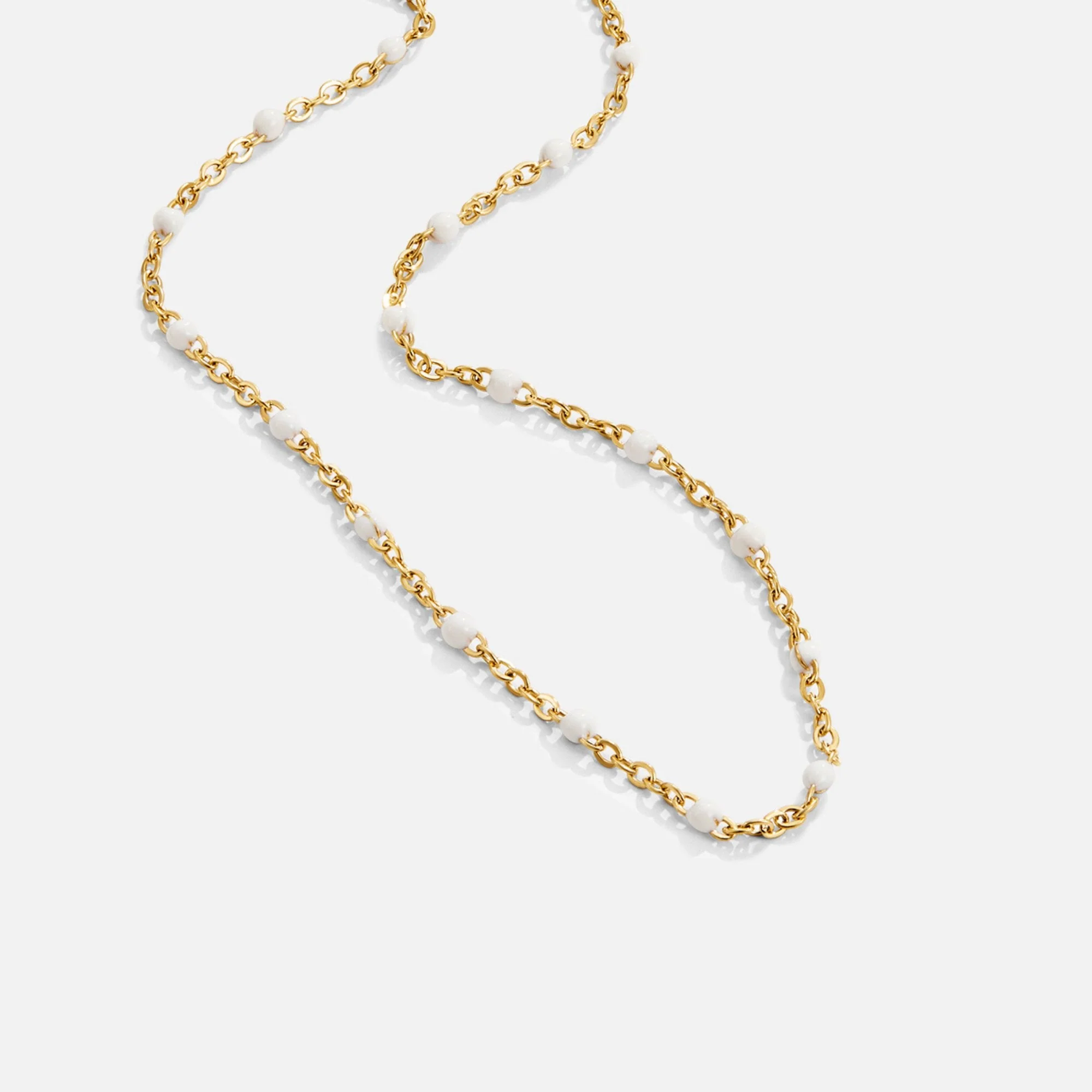 Mila White Bead Necklace - Image 3
