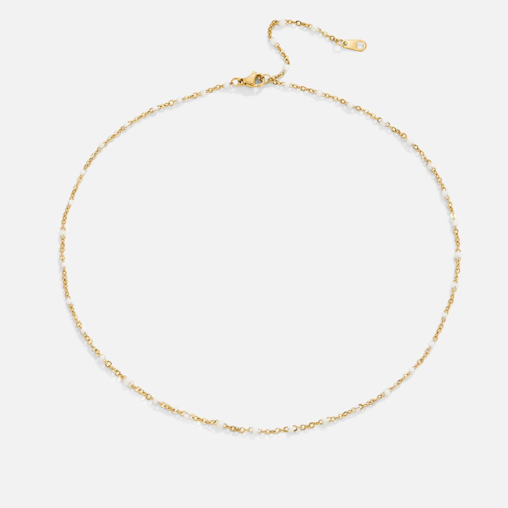 Mila White Bead Necklace - Image 5