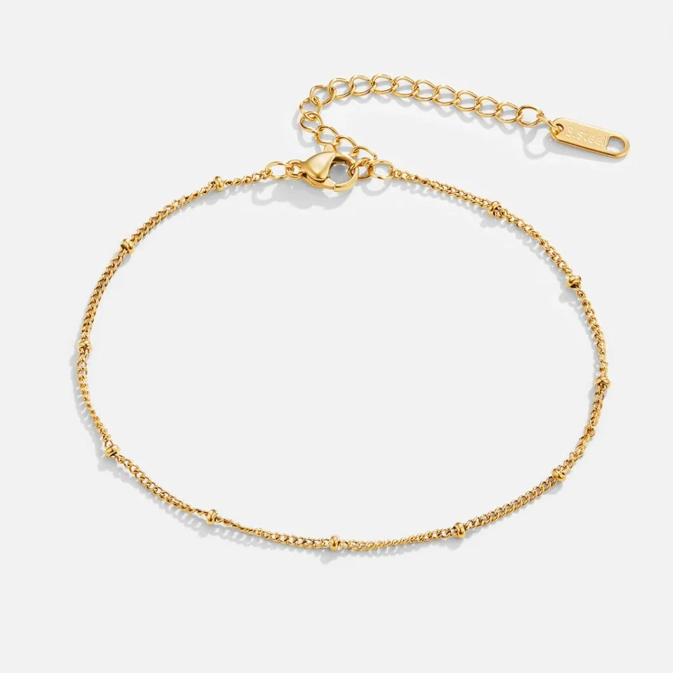 Mira Beaded Gold Anklet - Image 3
